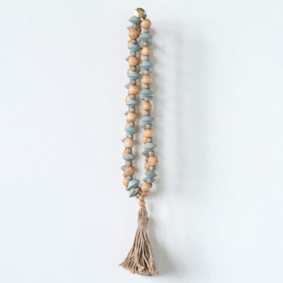 Wood Bead Garland With Tassel