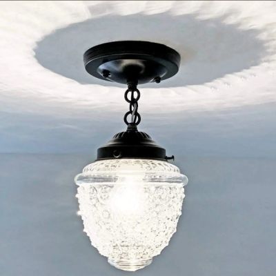 1 Light Acorn Glass Ceiling Light
