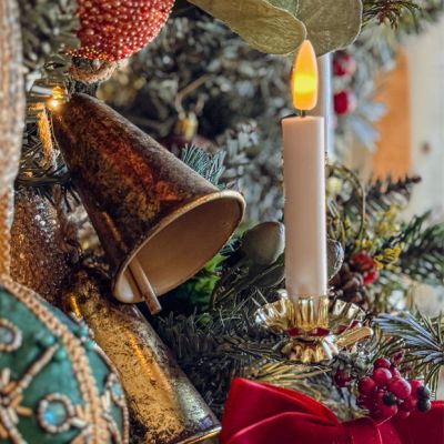 10 Piece 4 Inch Lighted Clip On Candles with Remote Set