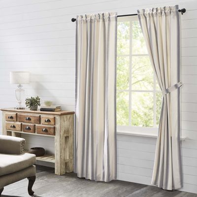 Grain Sack Stripe Panel Curtain Set of 2