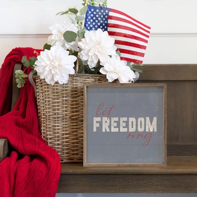 1776 With Stars White Framed Wall Decor