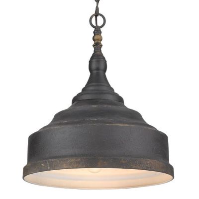 3 Bulb Antique Black Pendant Light