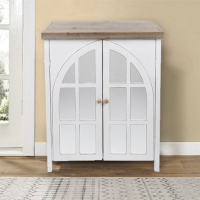 2 Door Mirrored Accent Cabinet