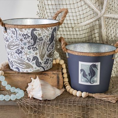 2 Piece Sea Creatures Decorative Bucket Set