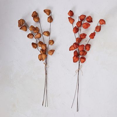 2 Stem Decorative Paper Lantern Bunch Set of 2