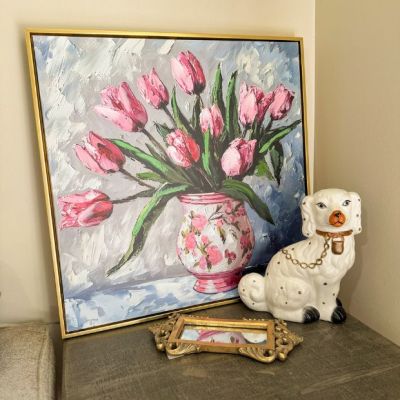 Tulips Arrangement In Vase Framed Wall Art Set of 2