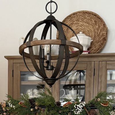 3 Bulb Sphere Chandelier