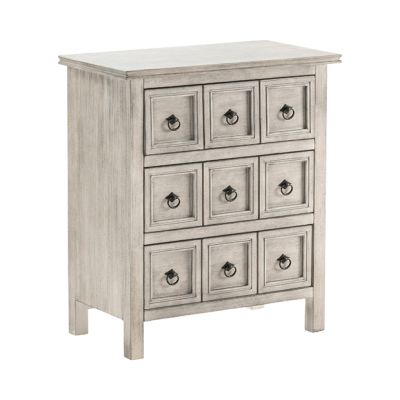 3 Drawer Grey Finish Storage Chest