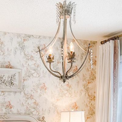 3 Light Beaded Chandelier