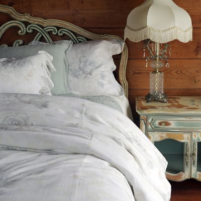 3 Piece Delicate Florals Washed Linen Comforter Set