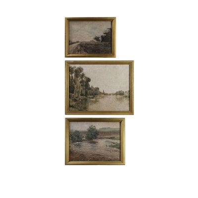 3 Piece Framed Back Road Print Collection
