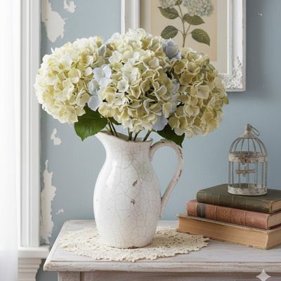 3 Stem Late Season Sky Blue Hydrangea Bundle