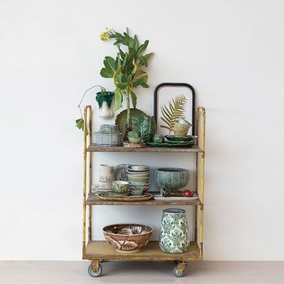 3 Tier Vintage Reproduction Rolling Cart
