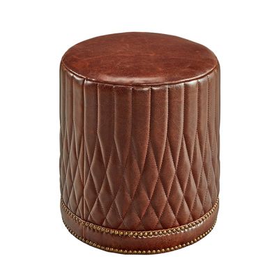 Leather Paris Flea Ottoman