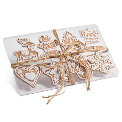 Clay Gingerbread Ornaments Set of 8