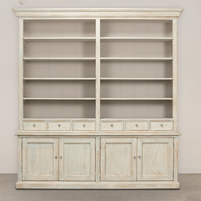 4 Door Reclaimed Pine Bookcase Cabinet