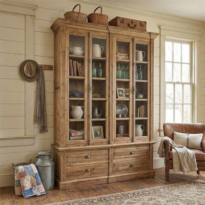 4 Drawer Bookcase Display Cabinet