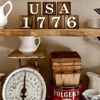 4 Piece 1776 Patriotic Block Set