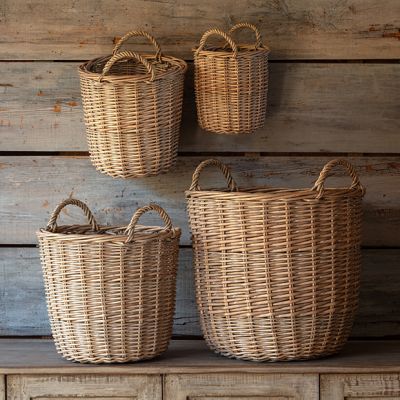 4 Piece Handled Olive Picking Storage Basket Collection