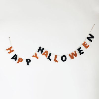Happy Halloween Wool Felt Banner