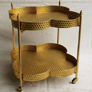 Clover Shaped Gold Bar Cart