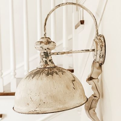 Large Rustic Metal Sconce