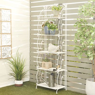 5 Tier French Country Farmhouse Bakers Rack