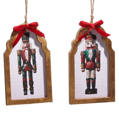 Framed Nutcracker Ornament Set of 2