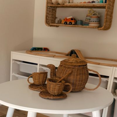 7 Piece Rattan Tea Party Set
