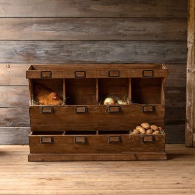 8 Bin Wooden Display Counter