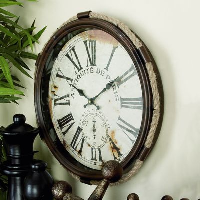 Metal Wall Clock With Rope