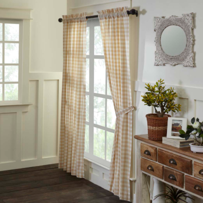 Neutral Buffalo Check Curtain Panels Set of 2