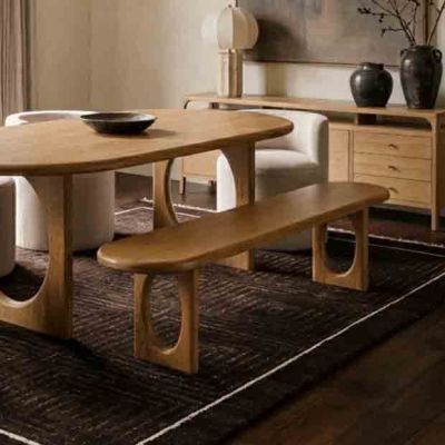 Architectural Base Dining Bench