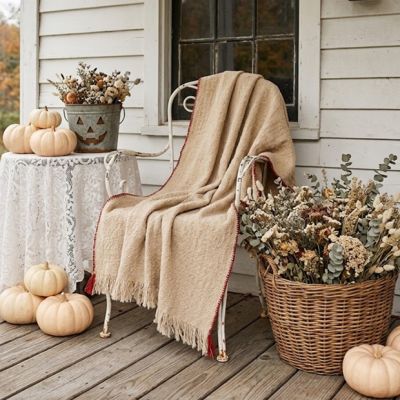 Autumn Cottage Boucle Throw