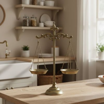 Ornate Decorative Bronze Iron Balance Scales