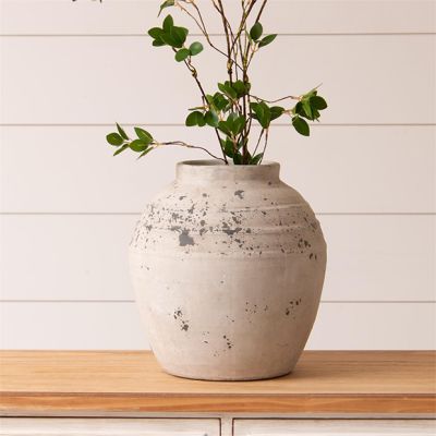 Weathered Round Ceramic Jug Vase