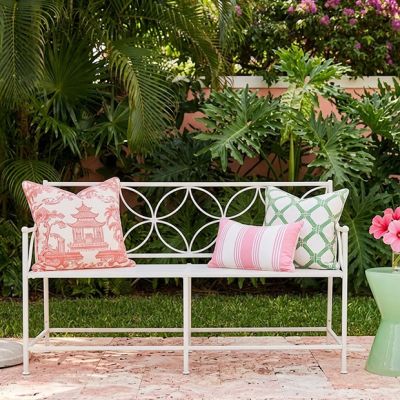 White Metal Cottage Garden Bench