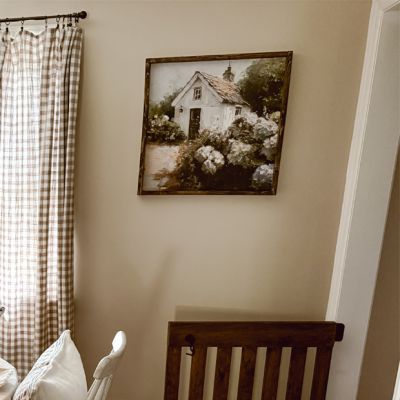 A Cottage Hidden Amongst The Hydrangeas Canvas Printed Wall Art