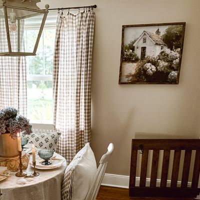 A Cottage Hidden Amongst The Hydrangeas Canvas Printed Wall Art