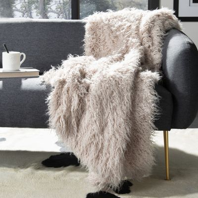 Faux Sheepskin Throw Blanket