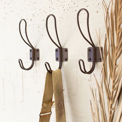 Rustic Wall Mount Coat Hooks Set of 24