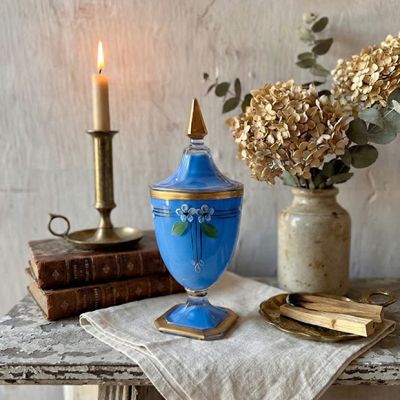 AFH True Vintage Periwinkle Blue Covered Compote