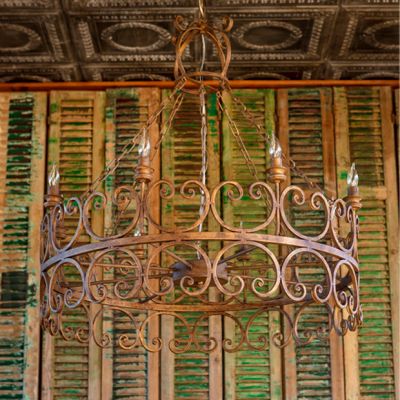 Aged Elegance Crown Chandelier