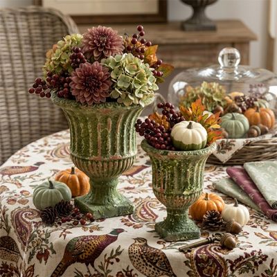 Aged Garden Pedestal Urn