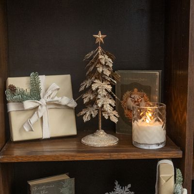 Aged Gold Maple Leaf Holiday Tree