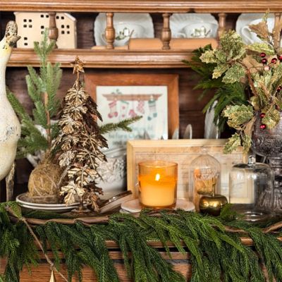 Aged Gold Maple Leaf Holiday Tree