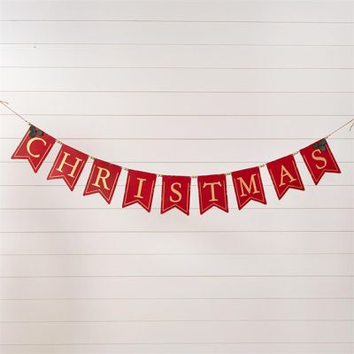 Aged Metal Christmas Pennant Banner