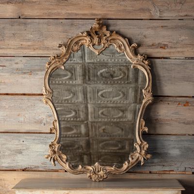Aged Ornate Chateau Mirror