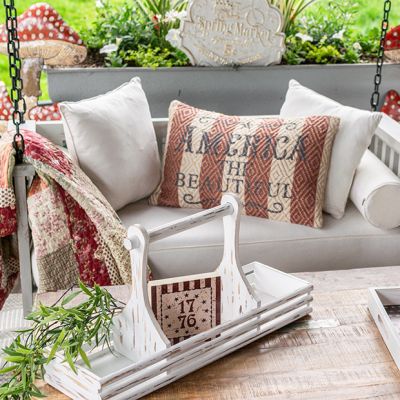 America The Beautiful Lumbar Pillow