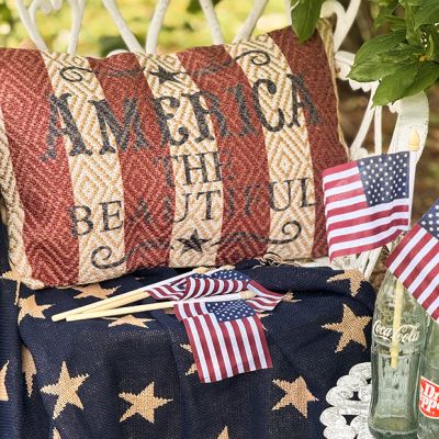 America The Beautiful Lumbar Pillow